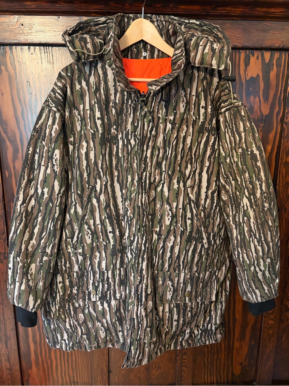 Men's Cold Storage Reversible Camouflage Parka Jacket - Olive/Green